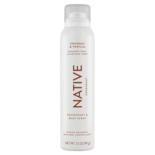 Native Coconut & Vanilla Deodorant & Body Spray, 3.5 oz