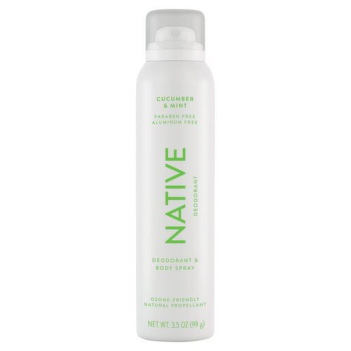 Native Cucumber & Mint Deodorant & Body Spray, 3.5 oz