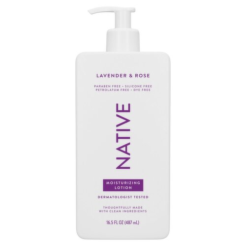 NATIVE Lavender & Rose Moisturizing Lotion, 16.5 fl oz