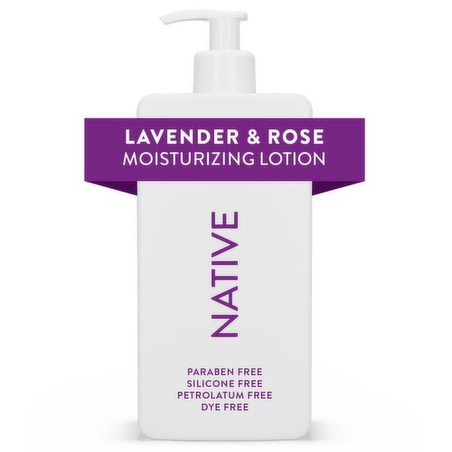 Native Moisturizing Hand & Body Lotion, Lavender & Rose, Silicone Free, for Women and Men, 16.5 oz