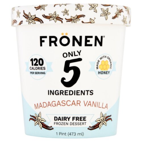 Frönen Madagascar Vanilla Dairy Free Frozen Dessert, 1 pint