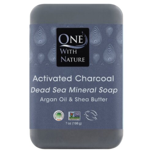 One With Nature Activated Charcoal Dead Sea Mineral Soap, 7 oz