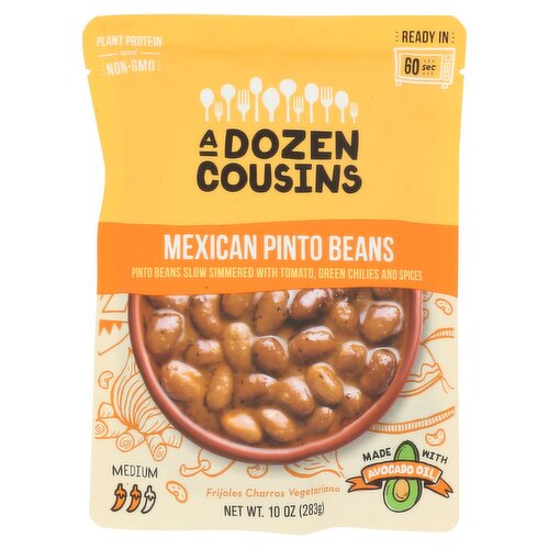 A Dozen Cousins Medium Mexican Pinto Beans, 10 oz