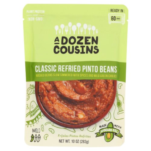 A Dozen Cousins Mild Classic Refried Pinto Beans, 10 oz