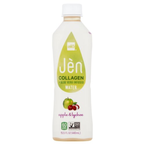 Alo Jèn Peach & Plum Collagen + Aloe Vera Infused Water, 15.5 fl oz