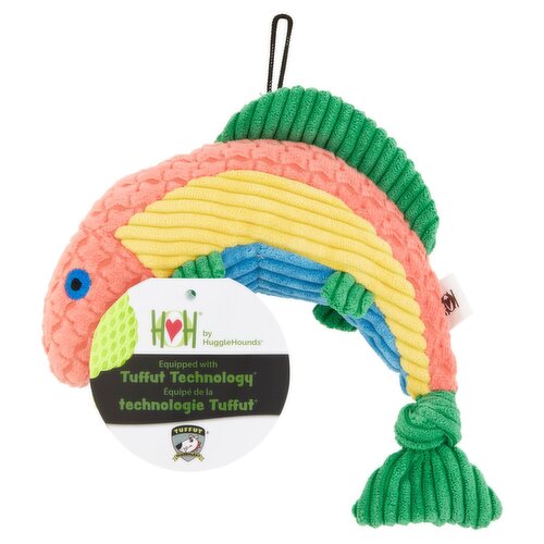 HuggleHounds Rainbow Trout Dog Toy