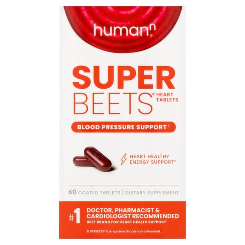 HumanN SuperBeets Heart Tablets Dietary Supplement, 60 count