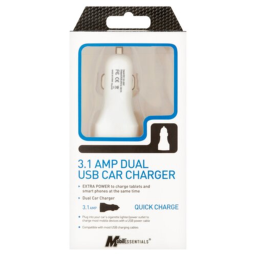 MobilEssentials 3.1 AMP Dual USB Car Charger