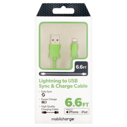 Mobilcharge 6.6 ft Lightning to USB Sync & Charge Cable