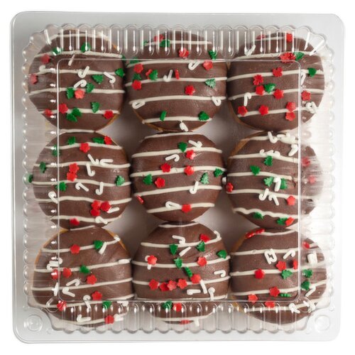 CT Bakery Mini Christmas Boston Donuts, 9 count, 18.41 oz