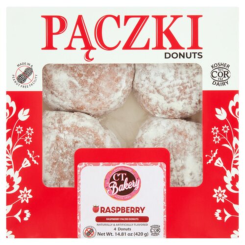 CT Bakery Raspberry Paczki Donuts, 4 count, 14.81 oz