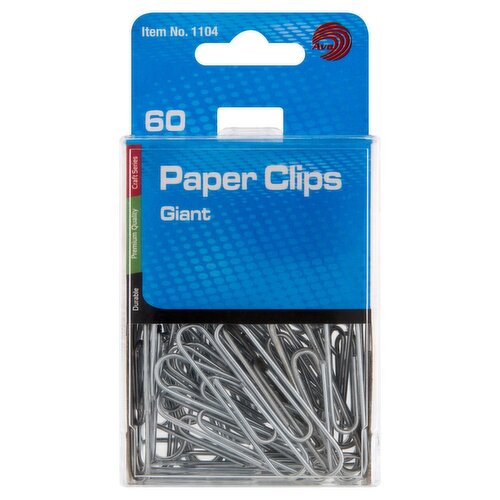 Ava Giant Paper Clips, 60 count