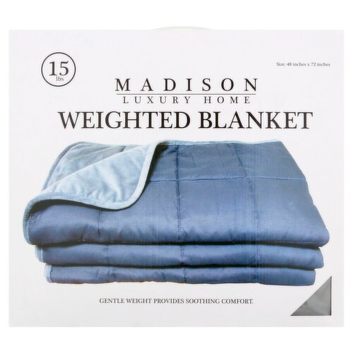 Madison Luxury Home 15 lbs Dark Grey Weighted Blanket 48 inches x 72 inches