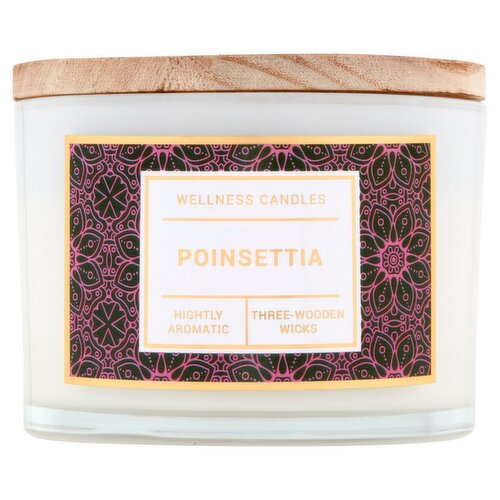 Wellness Candles Poinsettia Candle, 14 oz