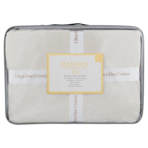 Madison Luxury Home King Ultra-Fine Cotton All-Season Premium Sheets