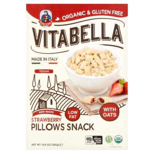 Nicoli Vitabella Strawberry Pillows Snack, 10.6 oz