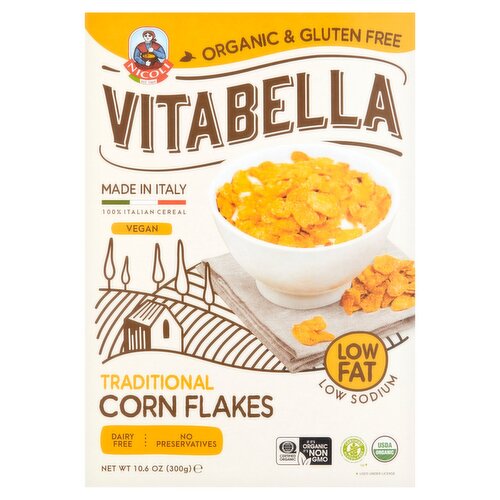 Nicoli Vitabella Traditional Corn Flakes, 10.6 oz