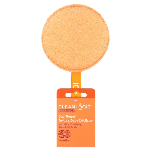 Cleanlogic Bath and Body Dual Round Texture Body Exfoliator Scrubber