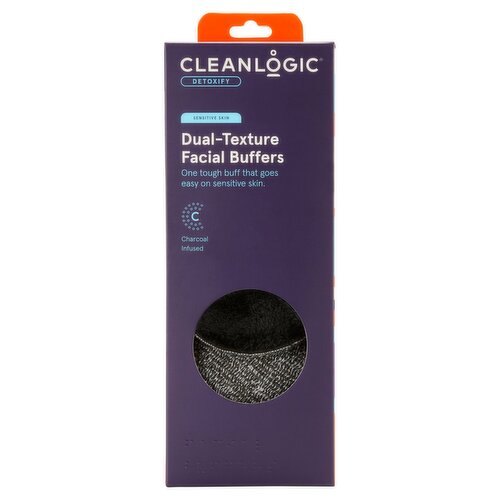 Cleanlogic Detoxify Dual-Texture Facial Buffers, 3 count