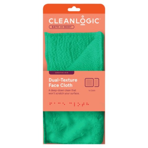 Cleanlogic Bath and Body Sensitive Skin Dual-Texture Face Cloth