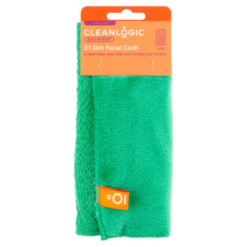 Cleanlogic Bath and Body Sensitive Skin 2:1 Skin Facial Cloth