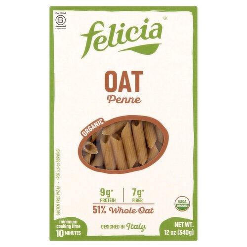 felicia Organic Oat Penne, 12 oz