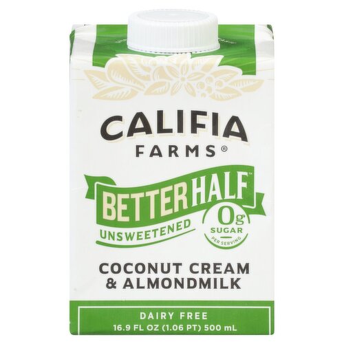 Califia Farms Better Half Unsweetened Coconut Cream & Almondmilk, 16.9 fl oz