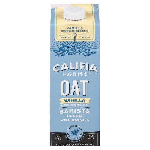 Califia Farms Vanilla Barista Blend with Oatmilk, 32 fl oz