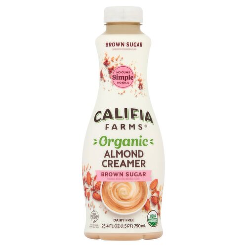 Califia Farms Brown Sugar Organic Almond Creamer, 25.4 fl oz