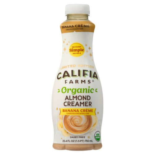 Califia Farms Organic Banana Crème Almond Creamer Limited Edition, 25.4 fl oz