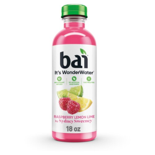 Bai Raspberry Lemon Lime By Sydney Sweeney Flavored Antioxidant Beverage, 18 fl oz