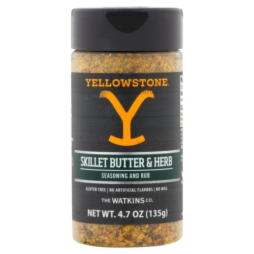 The Watkins Co. Yellowstone Skillet Butter & Herb Seasoning and Rub, 4.7 oz