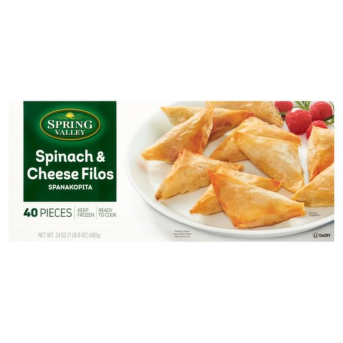 Spring Valley Spinach & Cheese Filos Spanakopita, 40 count, 24 oz