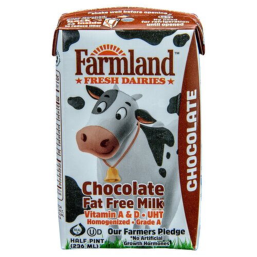 Farmland Fresh Dairies Chocolate Fat Free Milk, half pint