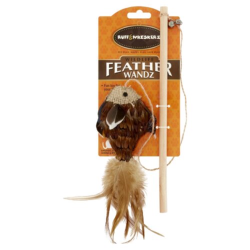 Ruff & Whiskerz Wildlife Feather Wandz Cat Toy