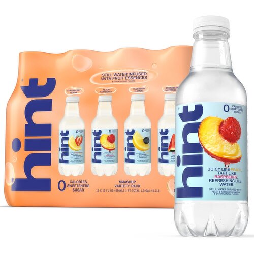 Hint Smashup Still Water Variety Pack, 16 fl oz, 12 count