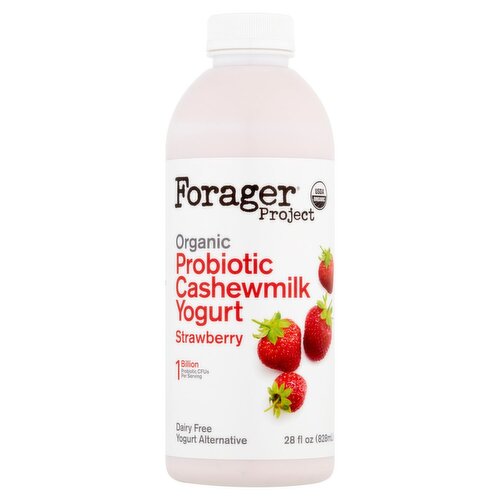 Forager Project Organic Strawberry Probiotic Cashewmilk Dairy Free Yogurt Alternative, 28 fl oz