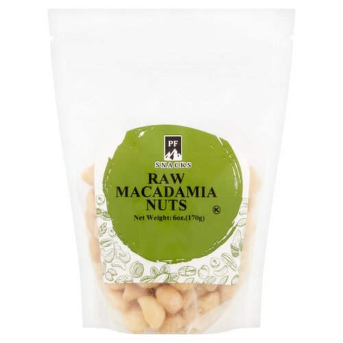 PF Snacks Raw Macadamia Nuts, 6 oz