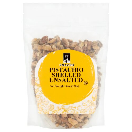 PF Snacks Shelled Unsalted Pistachio, 6 oz