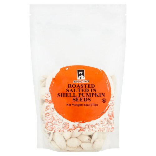 PF Snacks Roasted Salted in Shell Pumpkin Seeds, 6 oz