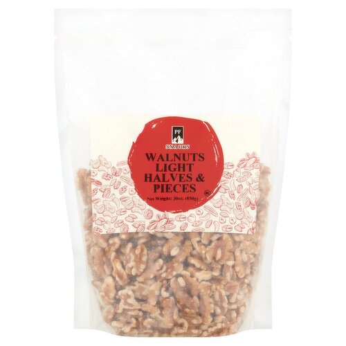 PF Snacks Light Halves & Pieces Walnuts, 30 oz