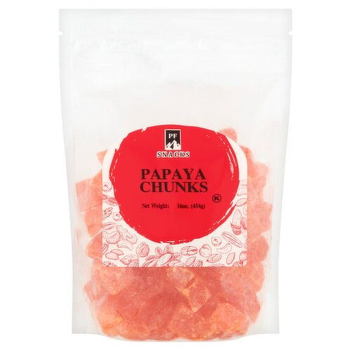 PF Snacks Papaya Chunks, 16 oz