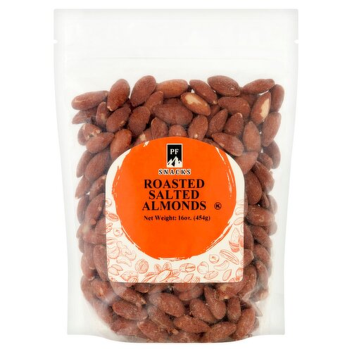 PF Snacks Roasted Salted Almonds, 16 oz