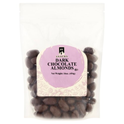 PF Snacks Dark Chocolate Almonds, 16 oz