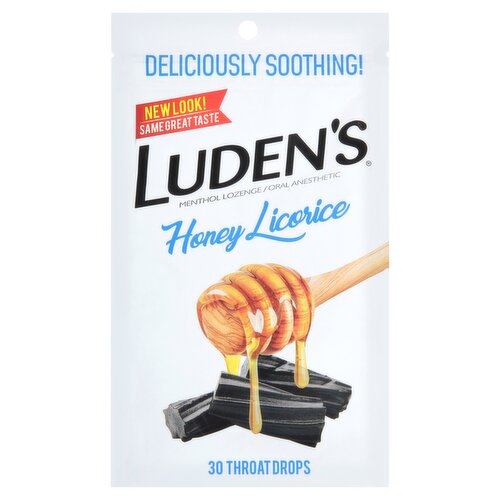 LUDEN'S Honey Licorice Throat Drops, 30 count