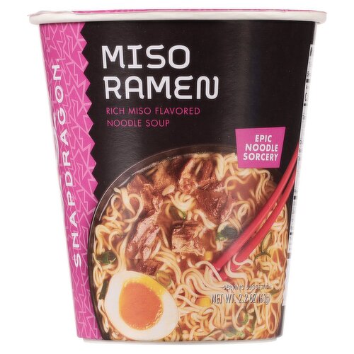 Snapdragon Rich Miso Ramen Flavored Noodle Soup, 2.2 oz