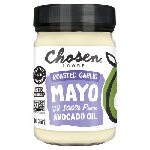 Chosen Foods Roasted Garlic Mayo, 12 fl oz