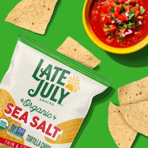 Late July Snacks Organic Sea Salt Tortilla Chips, 10.1 oz