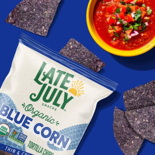 Late July Snacks Organic Blue Corn Tortilla Chips, 10.1 oz