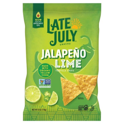 Late July Snacks Jalapeño Lime Tortilla Chips, 6 oz